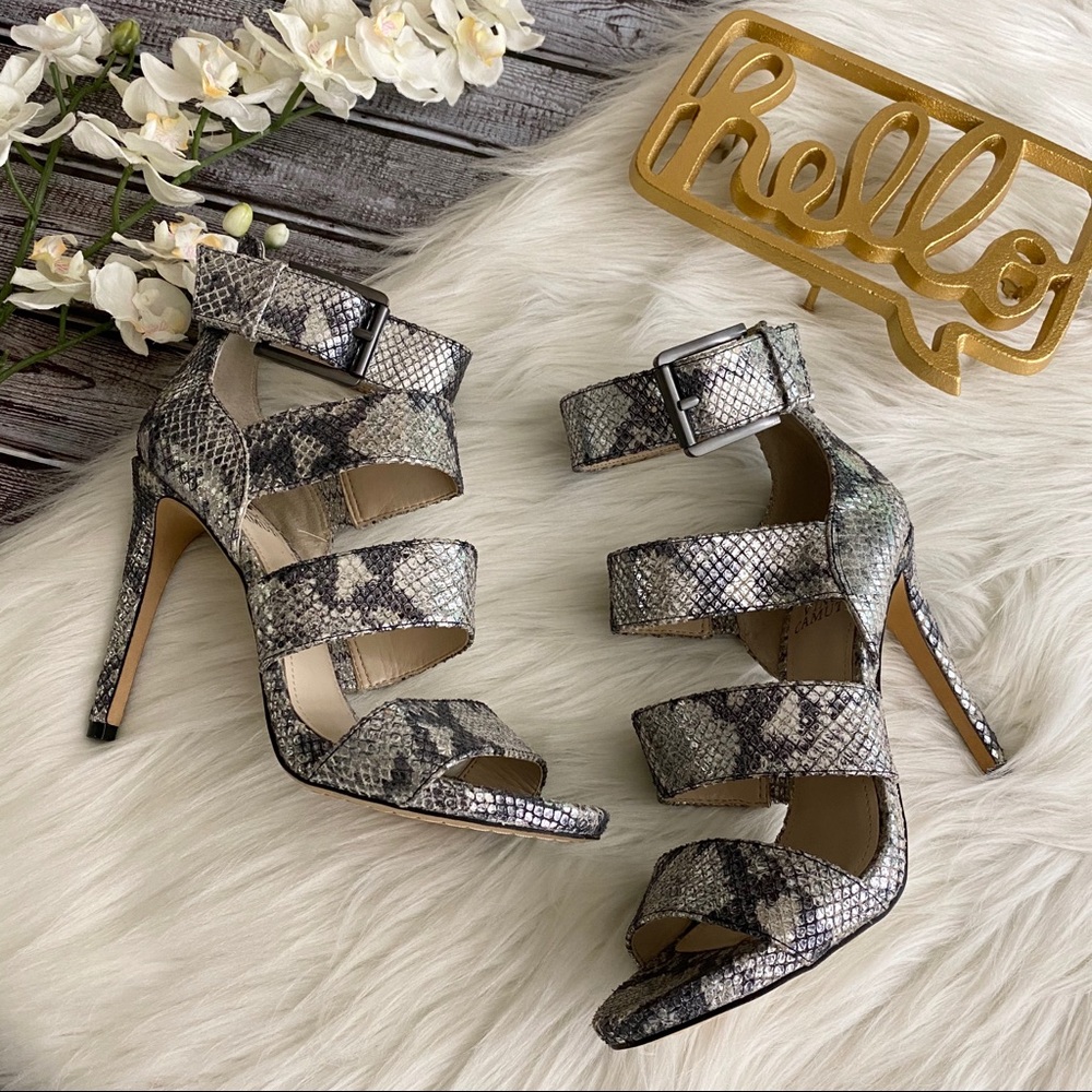 Vince Camuto Rittel Snake-Embossed leather heels sz 6.5 - Picture 3 of 10